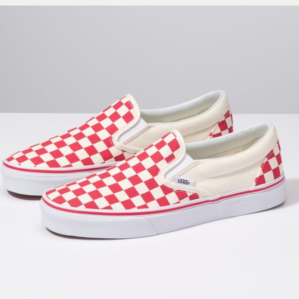 Red checkered vans